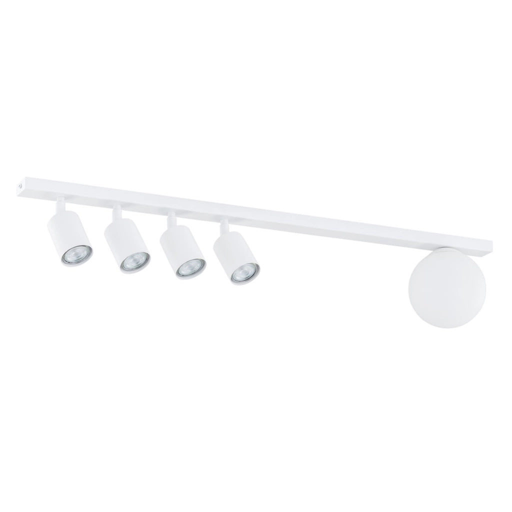 Lampada a sospensione Baster in acciaio bianco