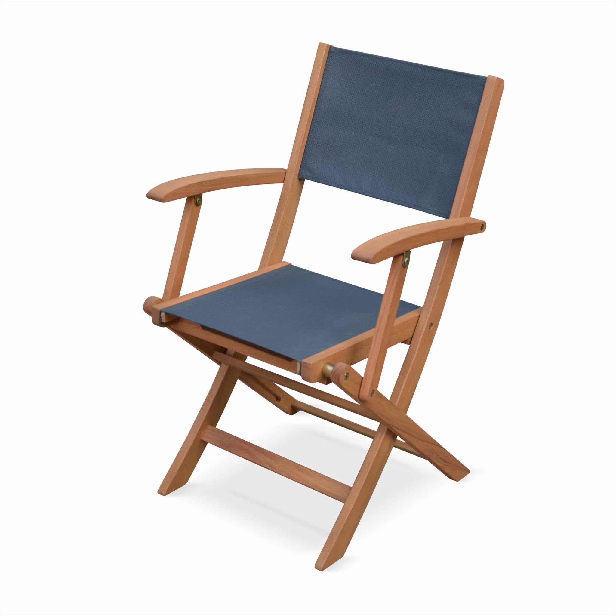 Set di 2 poltrone da giardino pieghevoli in eucaplito, antracite