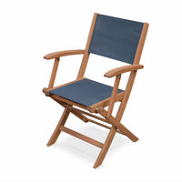 Set di 2 poltrone da giardino pieghevoli in eucaplito, antracite