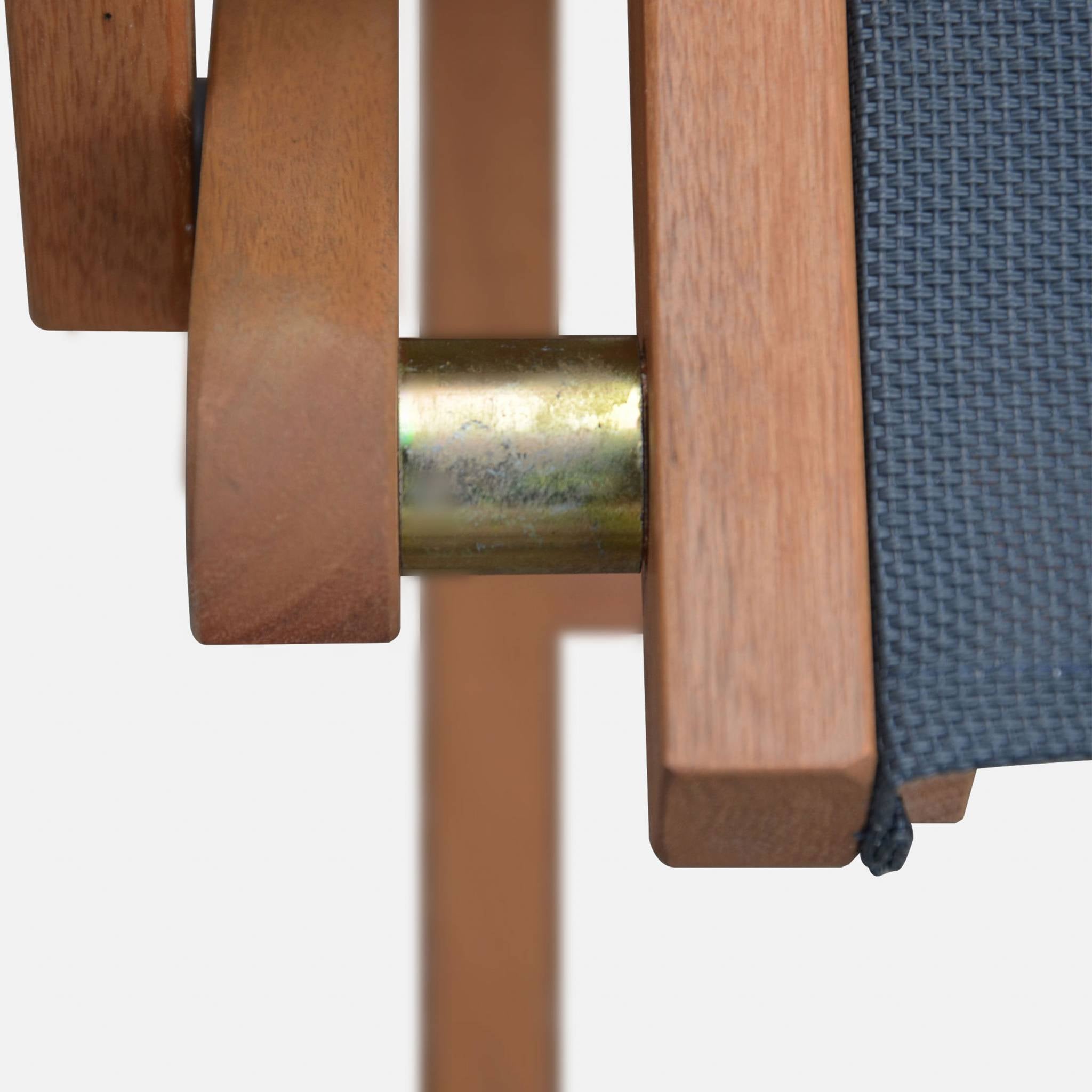 Set di 2 poltrone da giardino pieghevoli in eucaplito, antracite