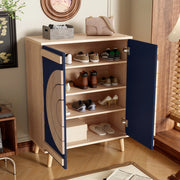 OKWISH Scarpiera con Vani Interni su Più Livelli e Ante Chiuse, per Ingresso o Corridoio, 76 x 37 x 98.5 cm
