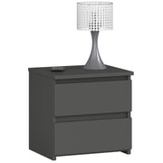 Comodino AKORD CL2 Grigia Grafite 40 cm 2 cassetti 40x35x40 cm
