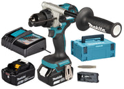 Makita DHP492RTJ – Trapano Avvitatore a Percussione 18 V LXT, 141 Nm 2 x 5 ah