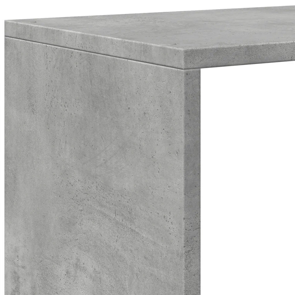 Libreria 4 Ripiani-Scaffale per Libri-Mobile di Stoccaggio Grigio Cemento 131,5x29x131,5 cm Truciolato