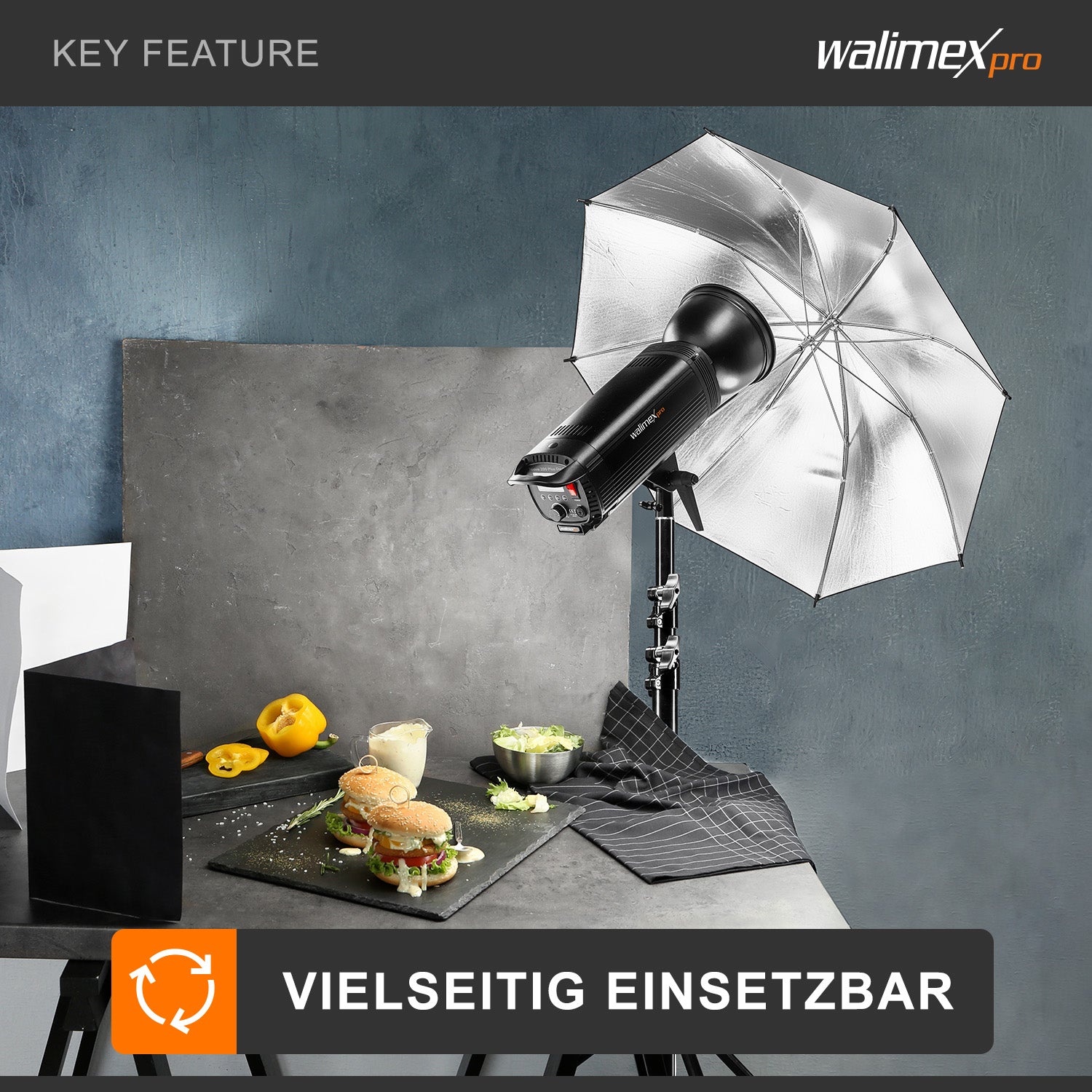 Niova Plus Daylight, Faretto LED per fotografia, luce video 200 W dimmerabile, con riflettore Bowens e diffusore, con tecnologia COB-LED, per studio fotografico