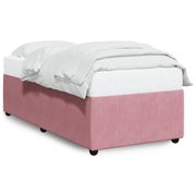 Letto singolo | Letto per adulti | Giroletto Rosa 100x200 cm in Velluto