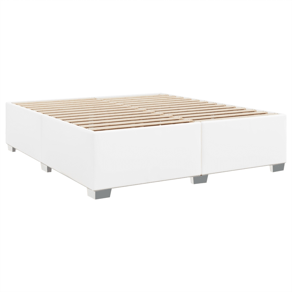 Giroletto a Molle con Materasso Bianco 200x200cm in Similpelle 3286137