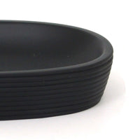 Portasapone nero in poliresina - Serie Elegant