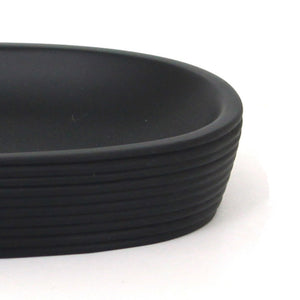 Portasapone nero in poliresina - Serie Elegant