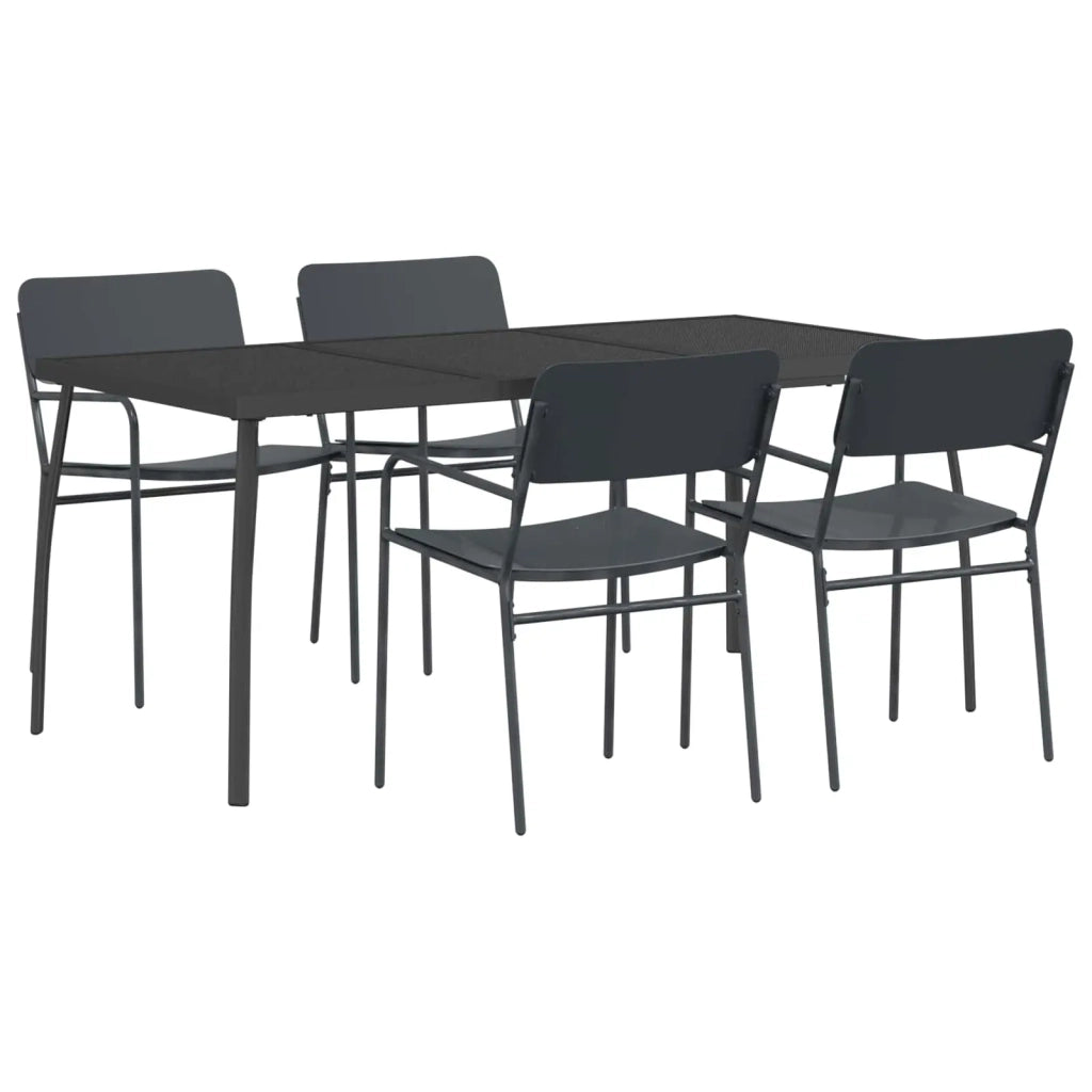 Set da pranzo 5 pz Antracite Acciaio 3422862