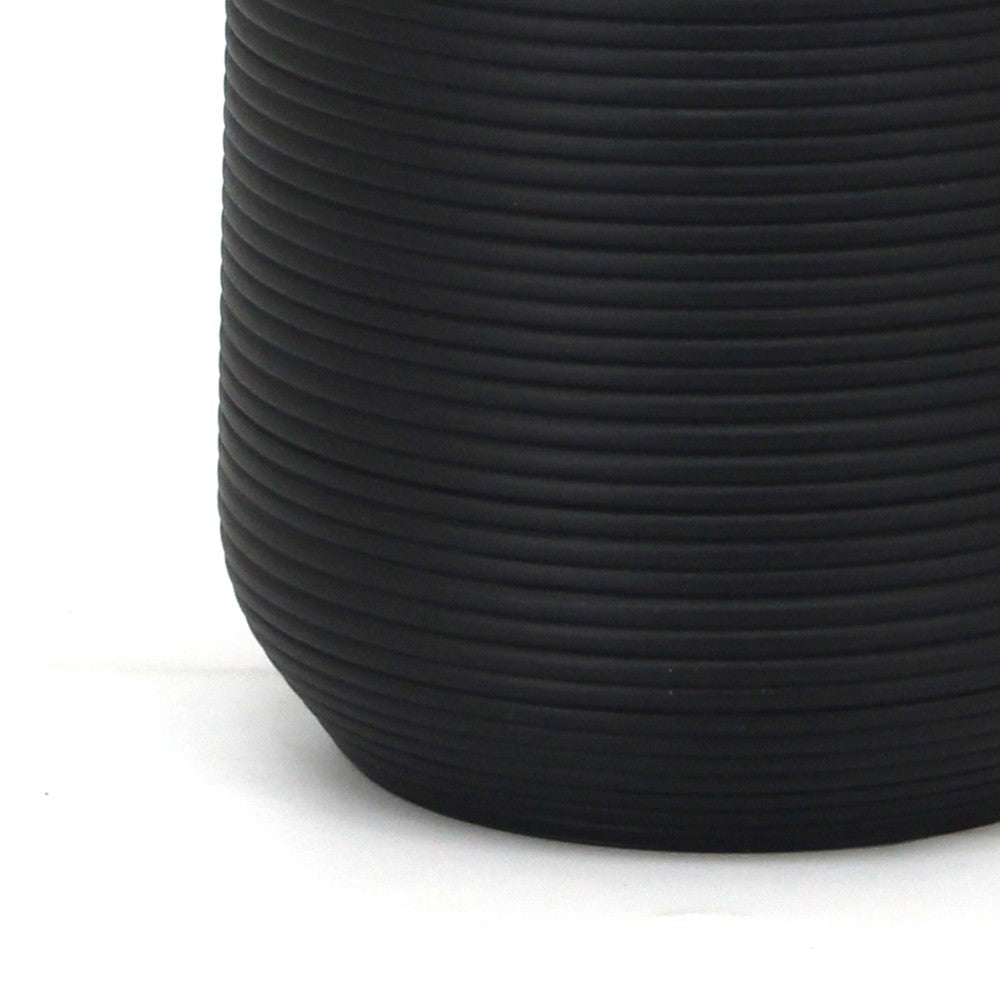 Barattolo nero porta cotone con coperchio - Serie Elegant