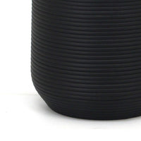 Barattolo nero porta cotone con coperchio - Serie Elegant