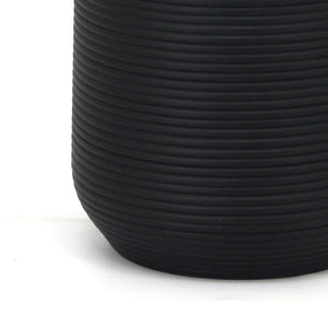 Barattolo nero porta cotone con coperchio - Serie Elegant