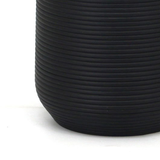 Barattolo nero porta cotone con coperchio - Serie Elegant