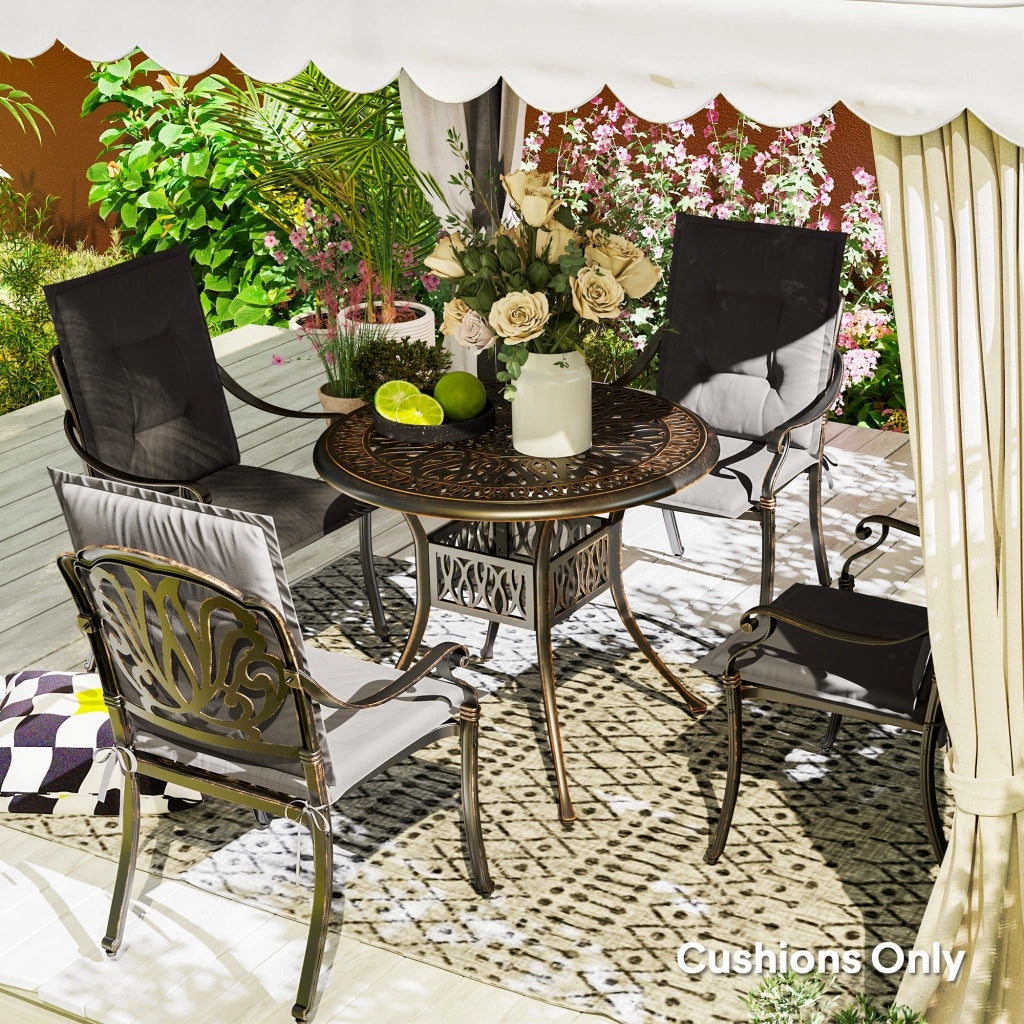 Set di 4 cuscini per sedie ¨C zephmum ¨C grigio scuro 108x50x5 cm