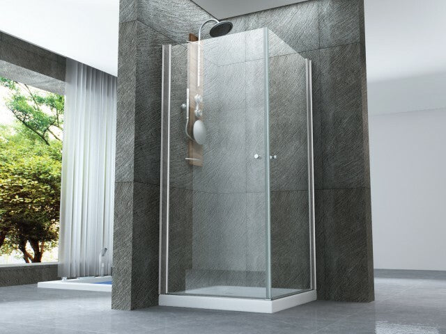 Box doccia in Cristallo 8 mm 2 porte Battenti Trasparente - Misura: 60x70 xh195 