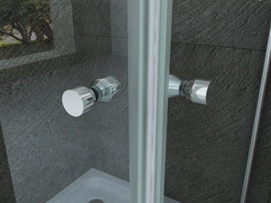 Box doccia in Cristallo 8 mm 2 porte Battenti Trasparente - Misura: 80x90 xh195 