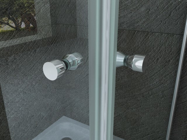 Box doccia in Cristallo 8 mm 2 porte Battenti Trasparente - Misura: 60x70 xh195 