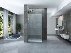 Box doccia in Cristallo 8 mm 2 porte Battenti Trasparente - Misura: 80x100 xh195 