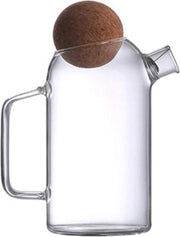 Caraffa in vetro con tappo a vite per teiera o caraffa per acqua calda (800 ml)