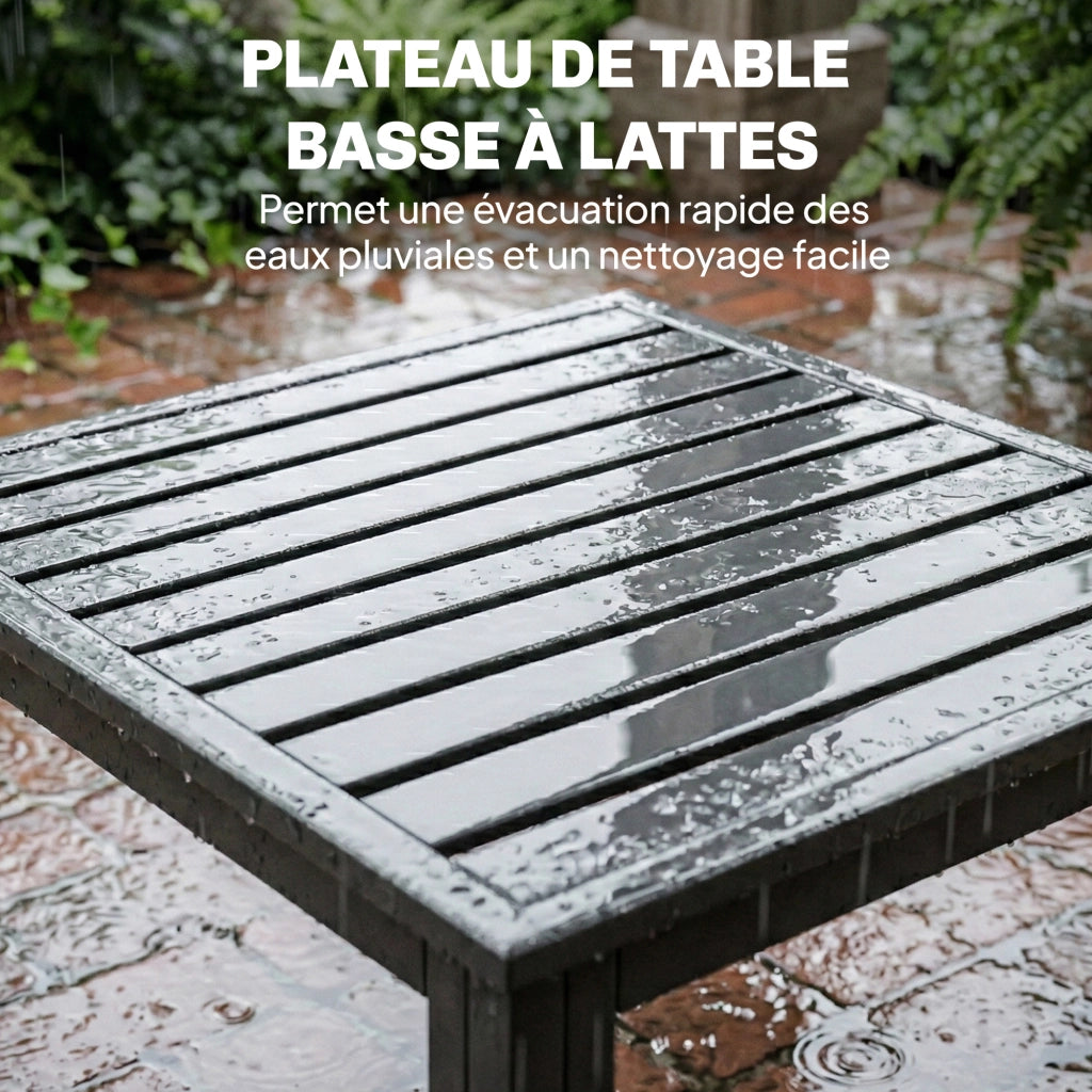 Divano da Giardino 3 Pezzi 4 Posti Modulabile con Braccioli Regolabili e Cuscini Spessi 16cm ¨C Minimal ¨C Grigio