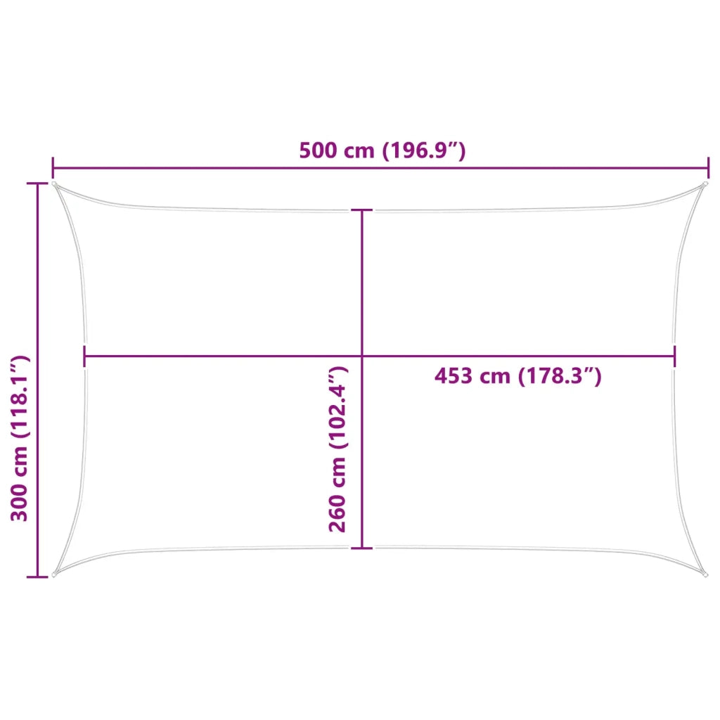 Vela da ombra solare Arancione e Marrone 5 x 3 m 42031045