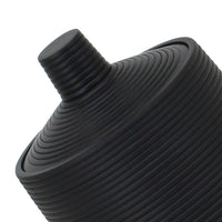 Barattolo nero porta cotone con coperchio - Serie Elegant