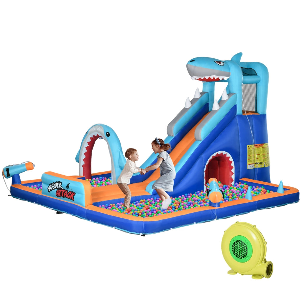 Castello Gonfiabile per Bambini con Scivolo e Piscina ¨C zephmum ¨C Verde
