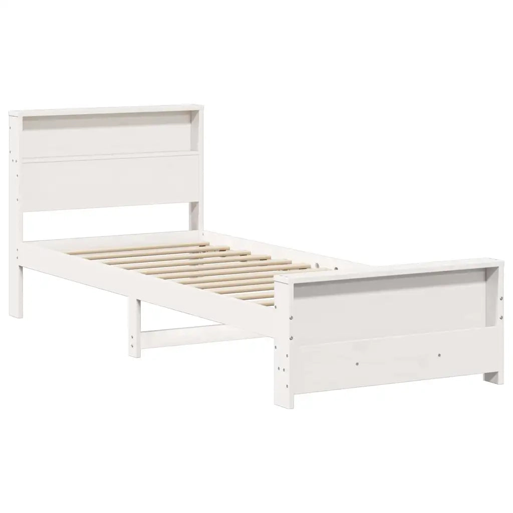 Struttura del letto Bianco 75 x 190 cm Legno multistrato