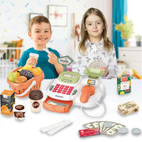 Registratore di Cassa Giocattolo Bambini Luci e Suoni con Scanner e Accessori