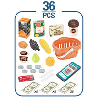 Registratore di Cassa Giocattolo Bambini Luci e Suoni con Scanner e Accessori