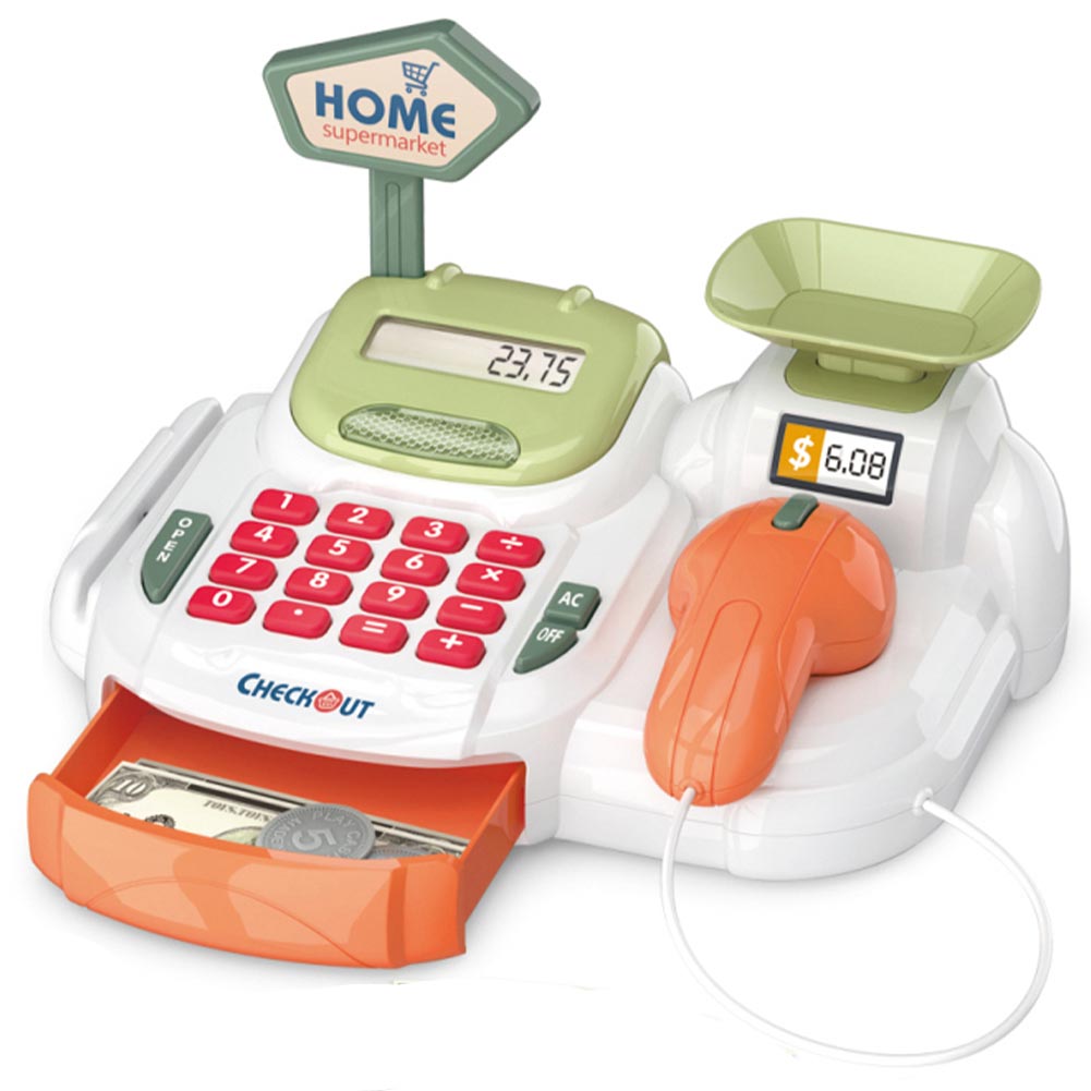 Registratore di Cassa Giocattolo Bambini Luci e Suoni con Scanner e Accessori