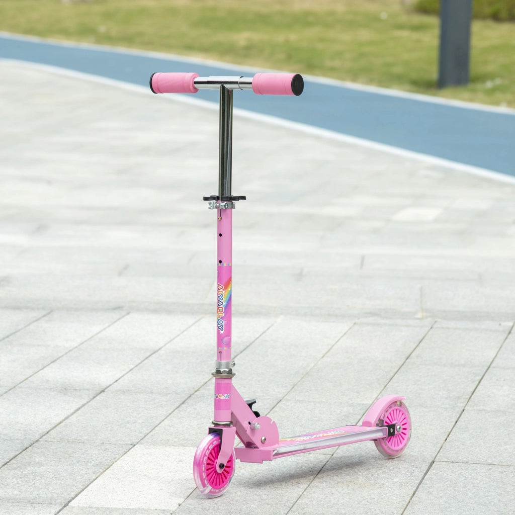 Monopattino per Bambini Pieghevole ¨C zephmum ¨C Rosa 67x30x63/68/73/76 cm