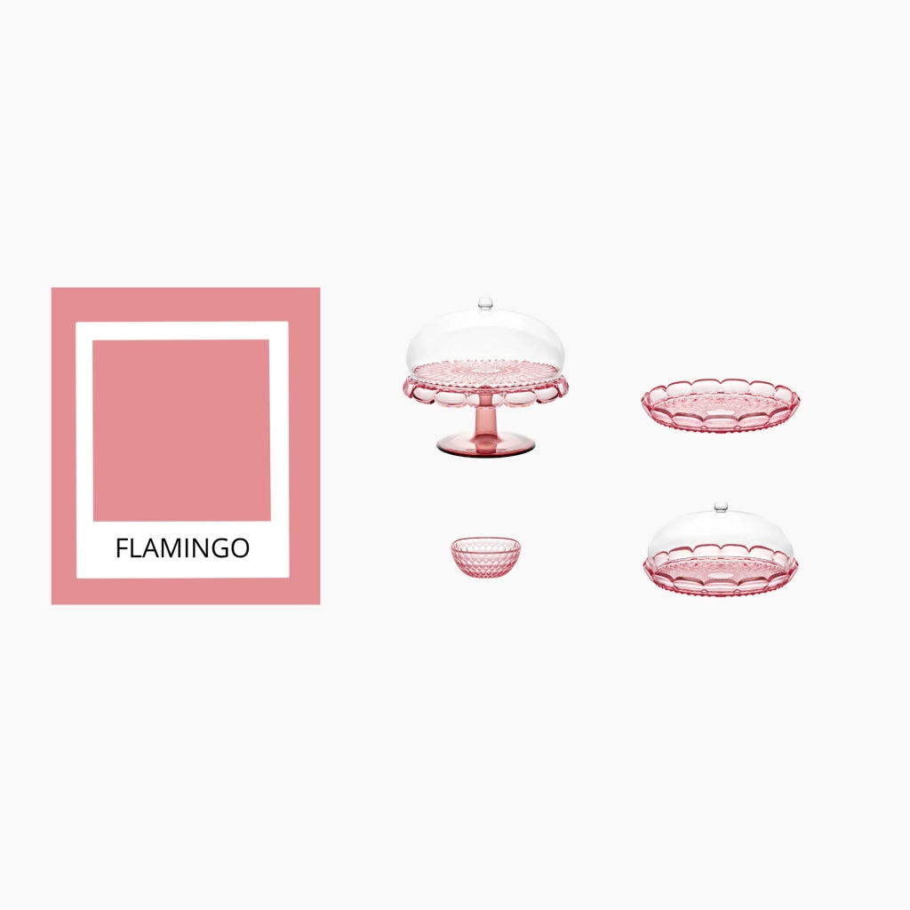 Contenitore Vanity Ø16 cm colore rosa flamingo 16 x 16 x H 7 cm