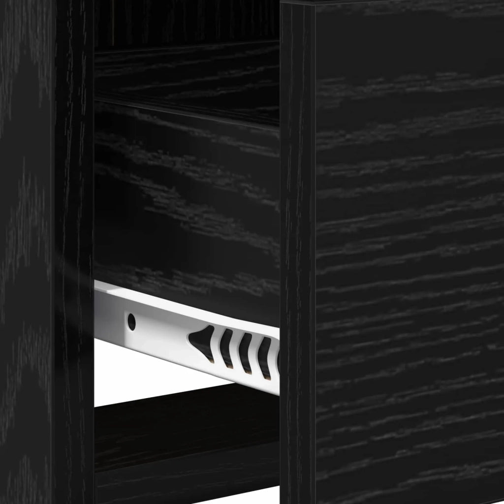 Mobile TV 100 x 33 x 47 cm Rovere Nero Legno ingegnerizzato 8011156