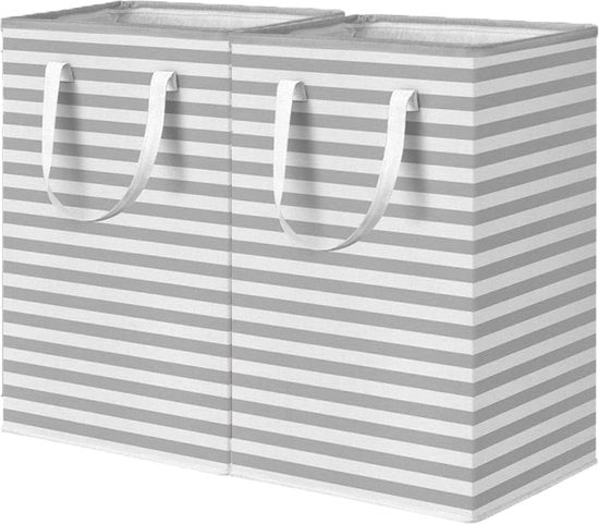 Due pezzi di contenitore per bucato da 72L, contenitore per bucato pieghevole con corda per tirare per camera da letto, bagno e camera dei bambini