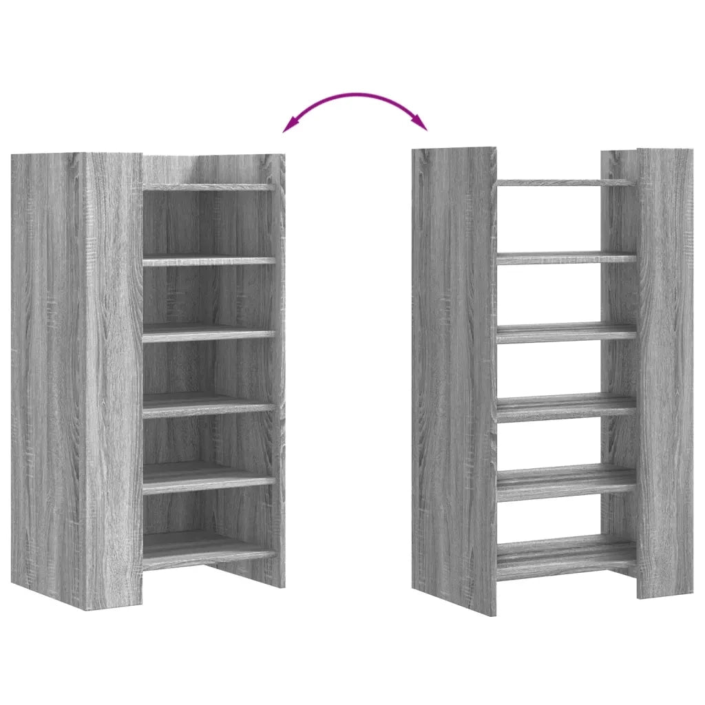 Scarpiera | Mobile per scarpe Grigio Sonoma 52x37,5x100 cm in Legno Multistrato
