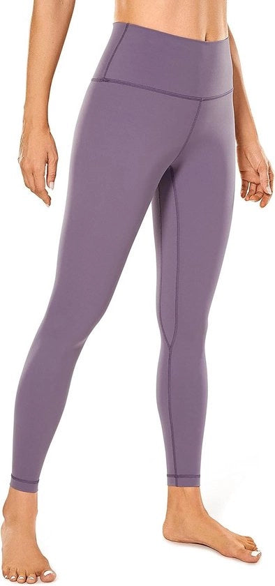 Yogabroek per donne con disegno senza cuciture, 7/8 altezza e vita alta - 25 pollici