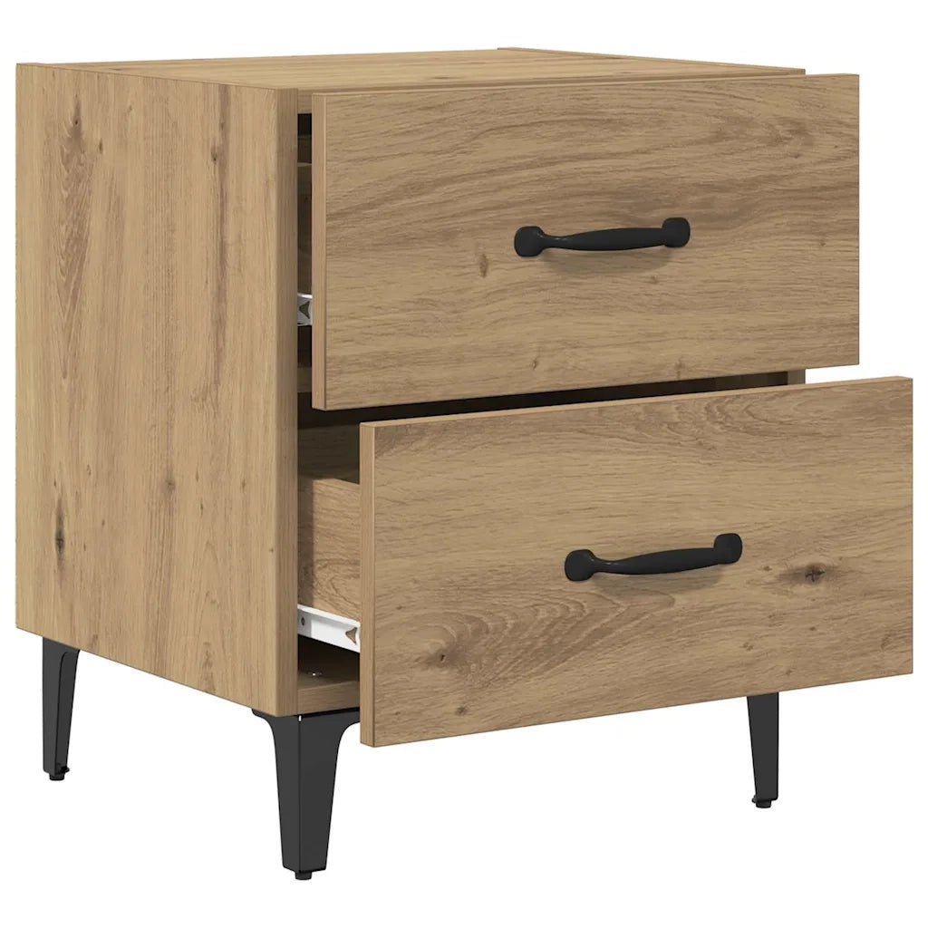 Armadietto per letto 2 pz Rovere artigianale 40 x 35 x 47,5 cm CFW6127215