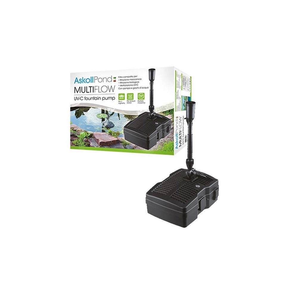 Askoll Multiflo UV-C 2500l/h - pompa filtro con UV incorporato per laghetti fino a 2000 litri