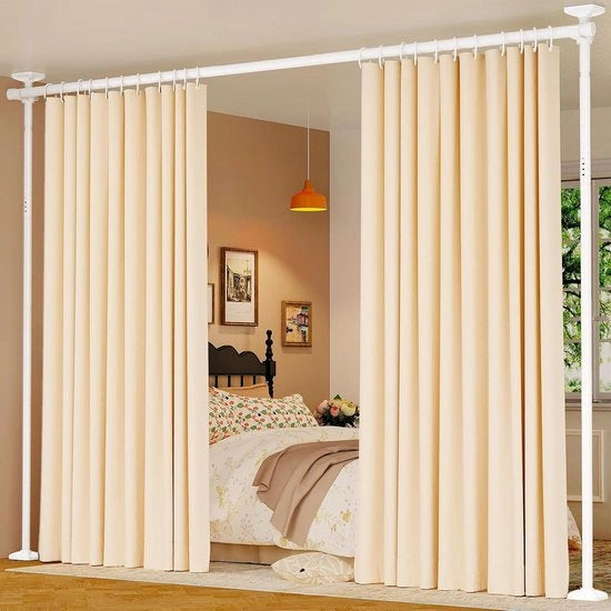 Tende a Rullo Raccordabile Senza Forare 122-305cm 70-177cm HxB - Bianco