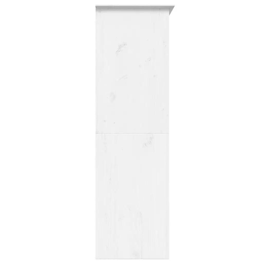 Armadio BODO 146x53,5x173 cm in Legno Massello di Pino Bianco