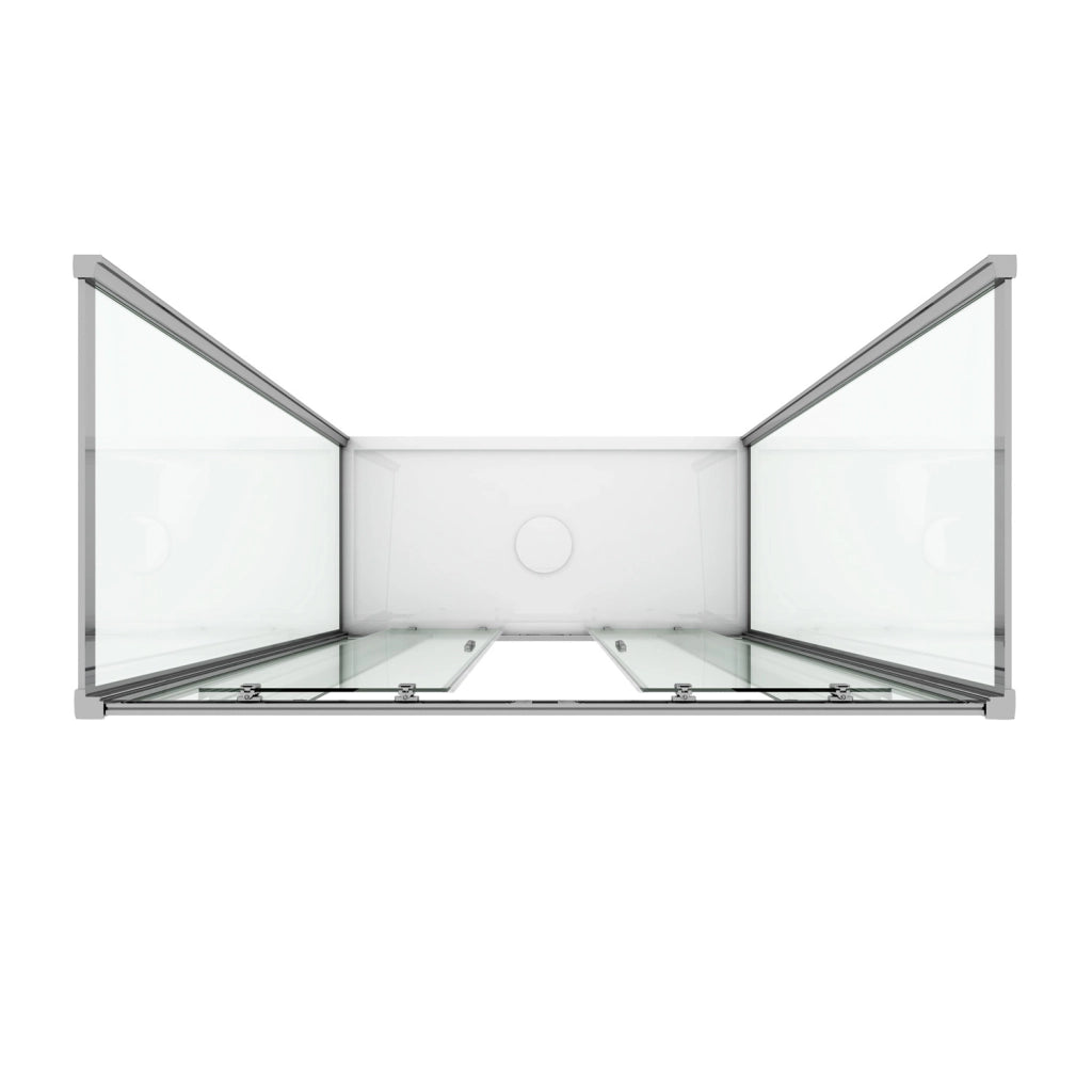 Box Doccia 3 lati 80x130x80 CM H185 trasparente mod. Replay Trio 2 Ante