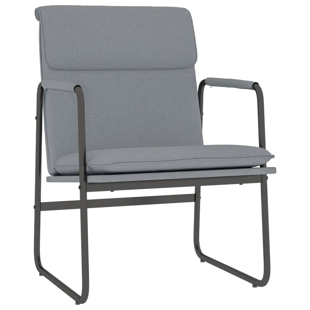 Sedia Lounge Grigio Chiaro 55x64x80 cm in Tessuto cod mxl 14489