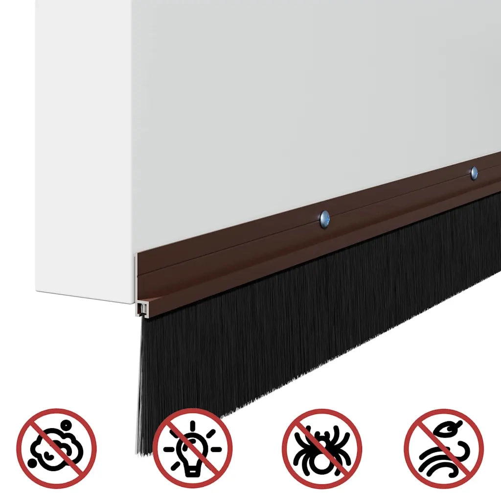 Spazzole per porte a vite 12 pz Marrone 100 cm CFW7066754