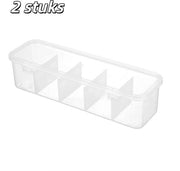 2 pezzi - Scatola di archiviazione - Organizzatore per cavi di rete - Scatola di plastica - Cassetti - Organizzazione dei cavi di ricarica - Adatto per l'organizzazione di piccoli oggetti da ufficio - 28,5*8,5*6,5 cm - Translucido