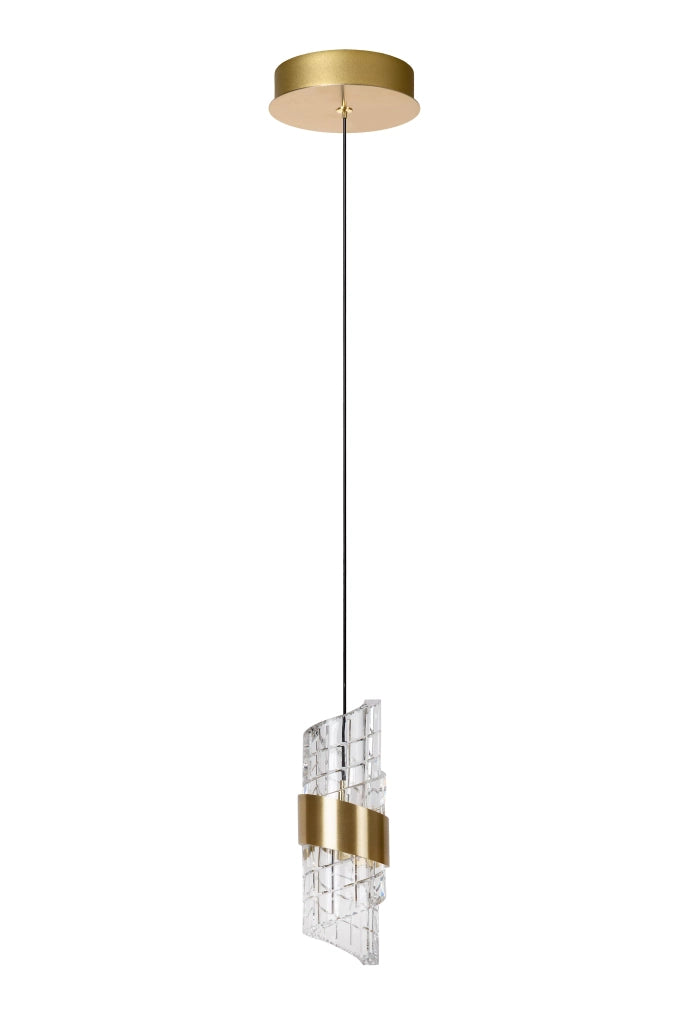 Lampada a sospensione Kligande oro vetro LED 7W Lucide