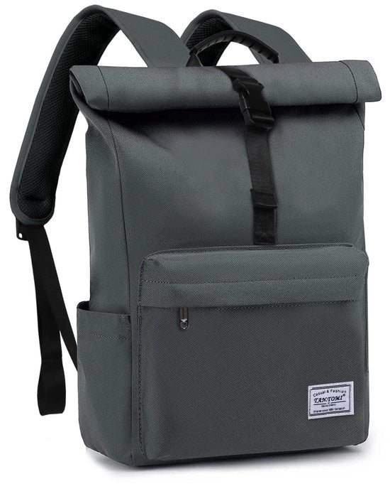 Borsa per donna e uomo, borsa laptop 15,6 pollici, borsa laptop per donna e uomo con apertura ampia, borsa impermeabile con coperchio ribaltabile, borsa per uso quotidiano per scuola, bicicletta, tempo libero e viaggi.