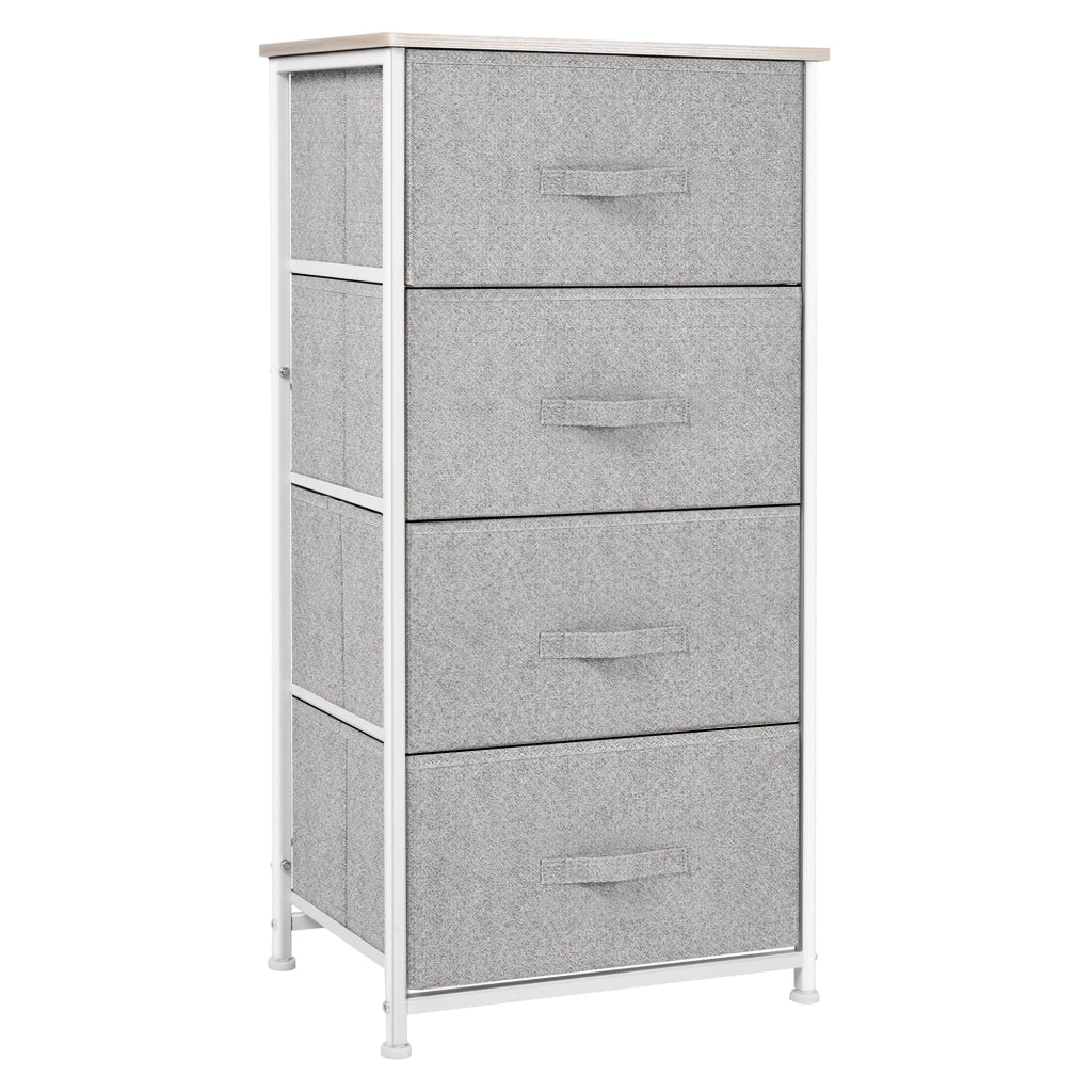 Cassettiera con 4 cassetti in tessuto ¨C zephmum ¨C 45x30x92 cm grigio