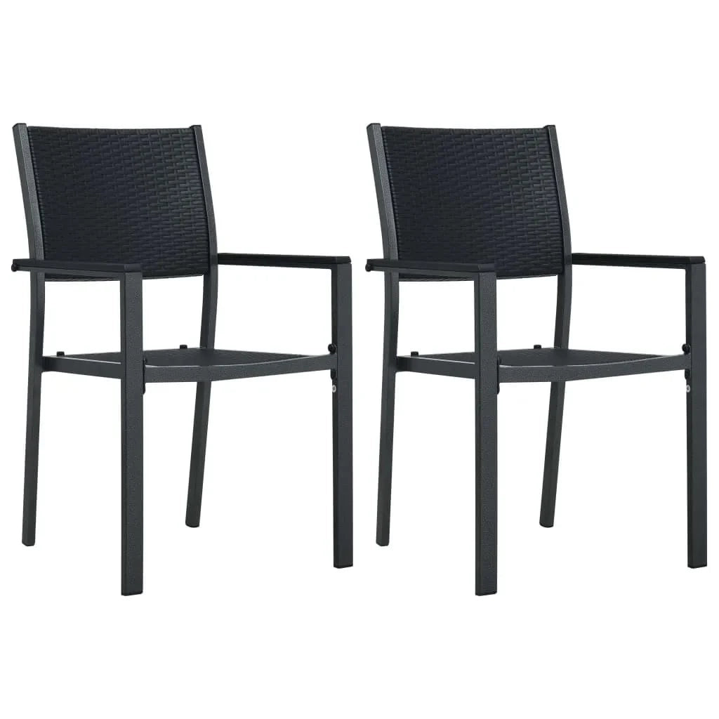 Set da pranzo da giardino per esterni 7 pezzi bianco e nero 02_0014044